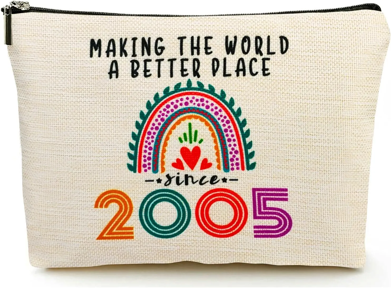 20th Birthday Gifts for Her Makeup Bags, 2005 Happy 20th Birthday Decorations for Women Her, 20 Year Old Birthday Gifts Ideas for Daughter, Sister, BFF, Female, Teenage Girls, Cosmetic Travel Pouch