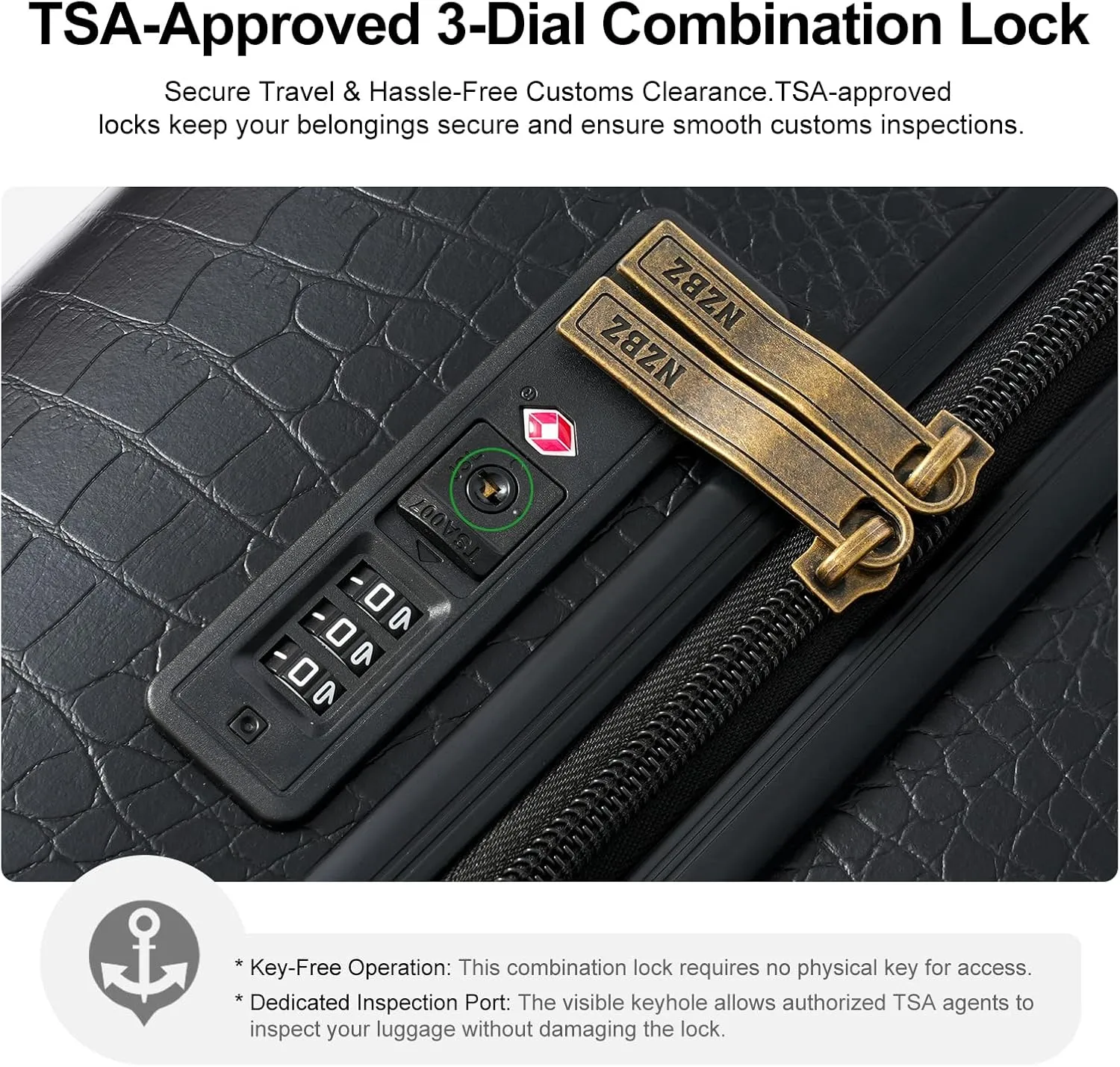3 Piece Large Capacity Hardside Suitcase Set with TSA Lock,Luxury Vintage Style Maletas De Viaje, for Men And Women Carry On Luggage SetBlack