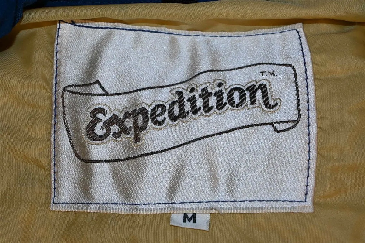 80s Expedition Navy Blue Down Fill Puffy Ski Vest Medium