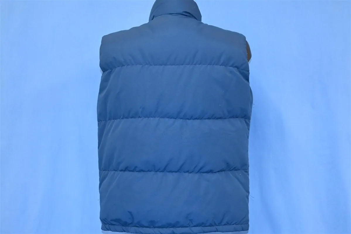 80s Expedition Navy Blue Down Fill Puffy Ski Vest Medium