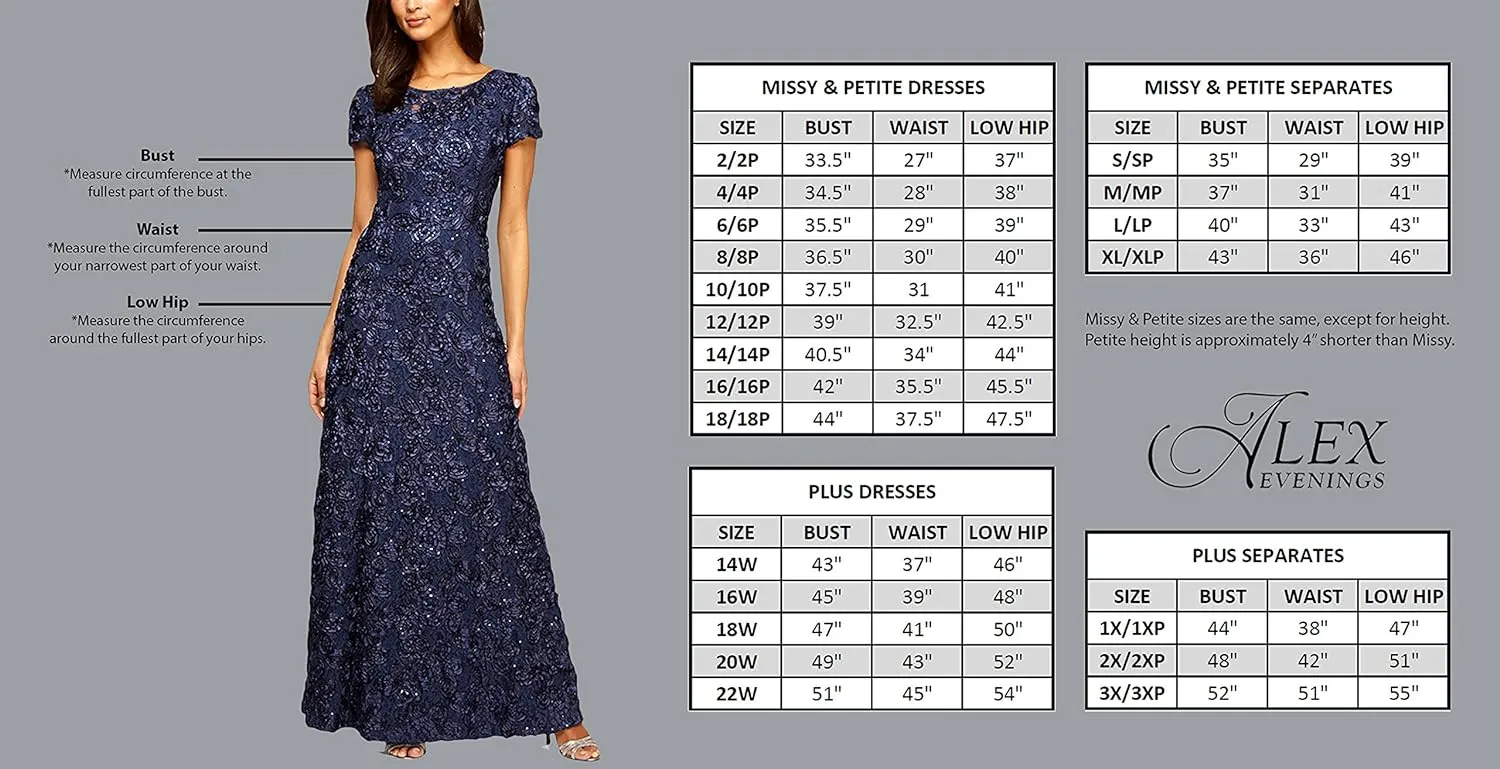 Alex Evenings Women's Short Shift Cocktail Gown with Bell Sleeves, Formal Events, Wedding Guest Dress