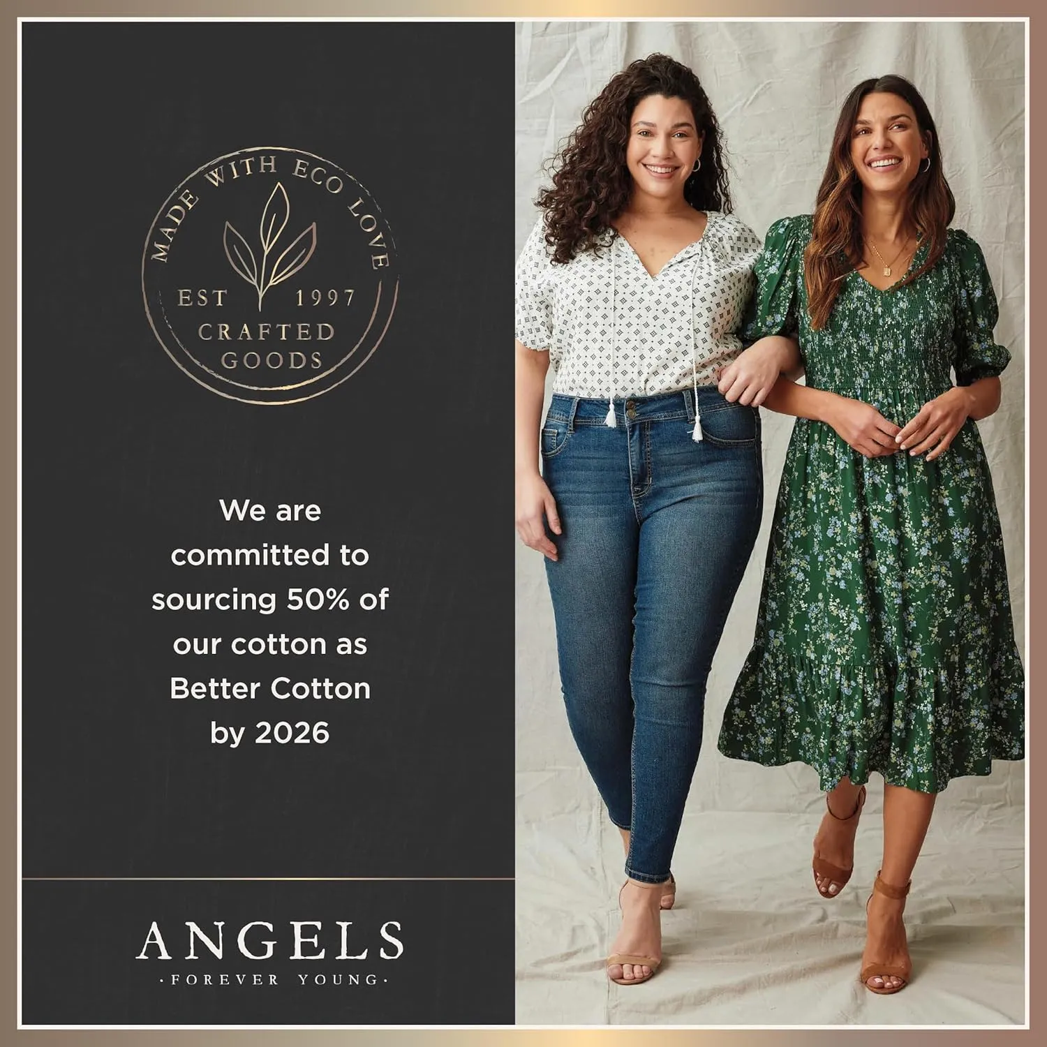 Angels Forever Young Women's Everbreeze Curvy Mid-Rise Wide Leg Jeans