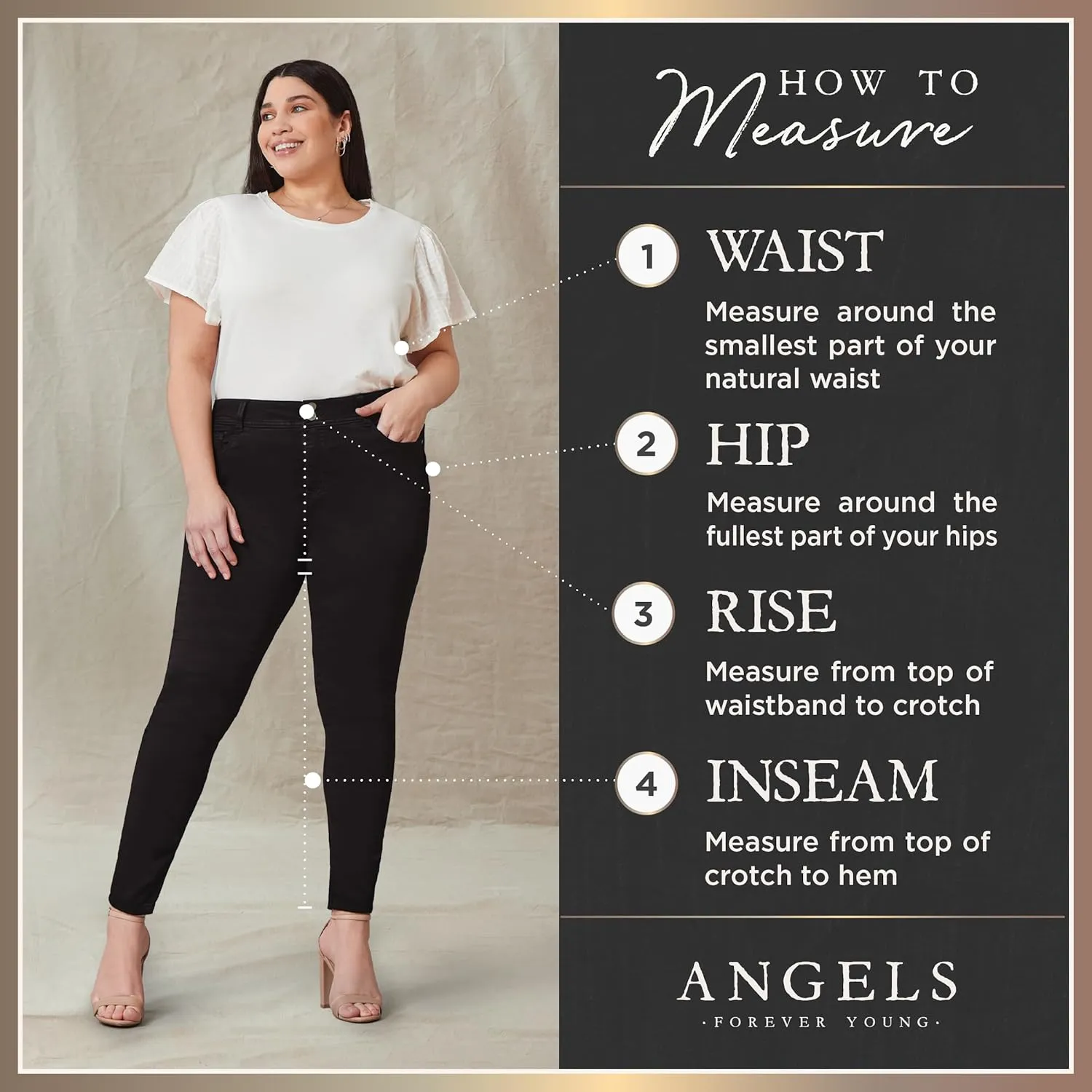 Angels Forever Young Women's Everbreeze Curvy Mid-Rise Wide Leg Jeans