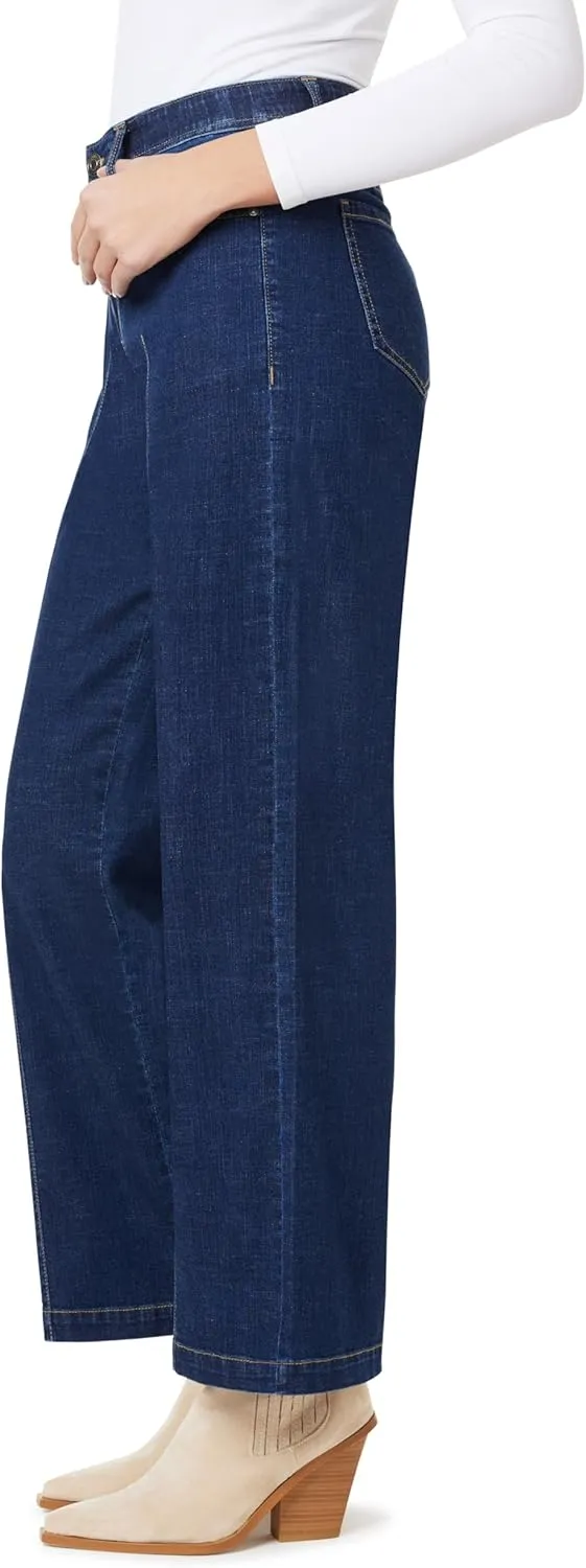 Angels Forever Young Women's Everbreeze Curvy Mid-Rise Wide Leg Jeans