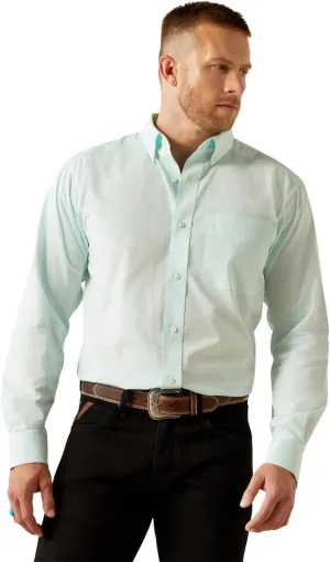 ARIAT Men's Solid Slub Classic Fit Shirt