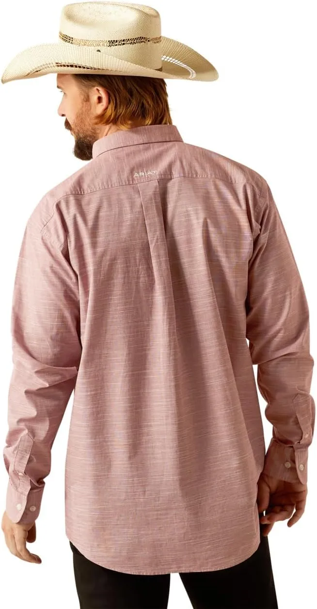 ARIAT Men's Solid Slub Classic Fit Shirt
