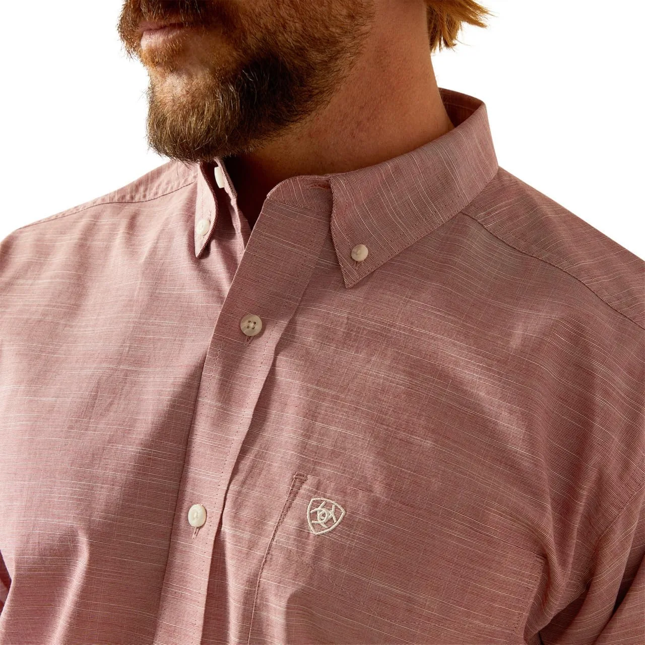 ARIAT Men's Solid Slub Classic Fit Shirt