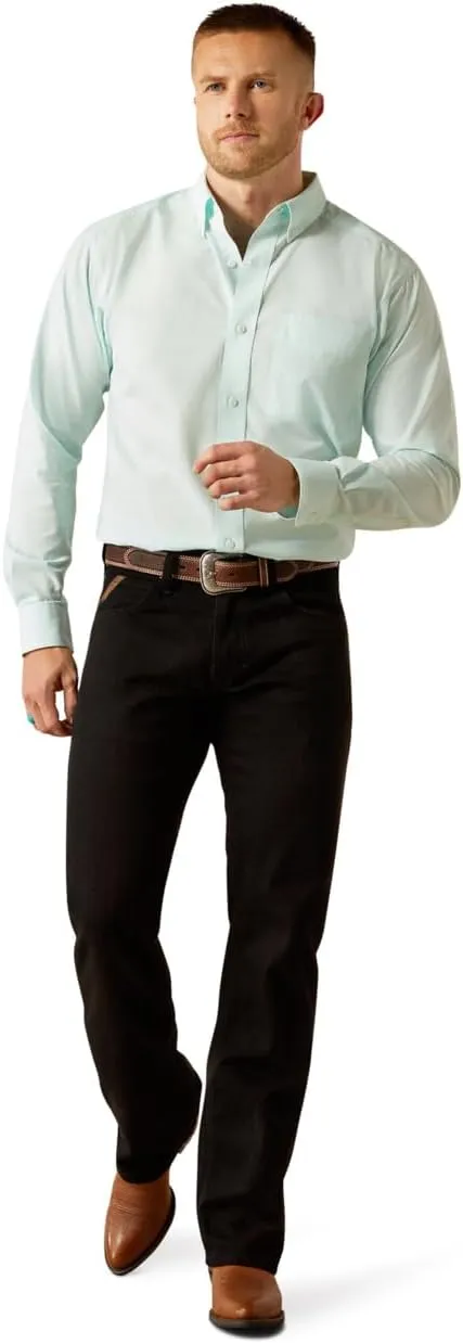 ARIAT Men's Solid Slub Classic Fit Shirt