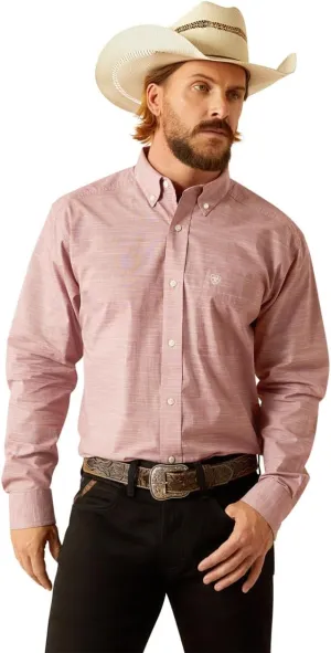 ARIAT Men's Solid Slub Classic Fit Shirt