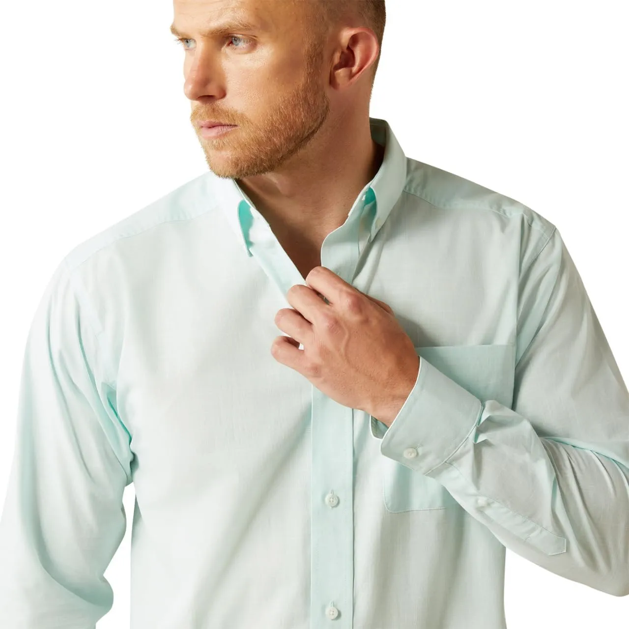 ARIAT Men's Solid Slub Classic Fit Shirt