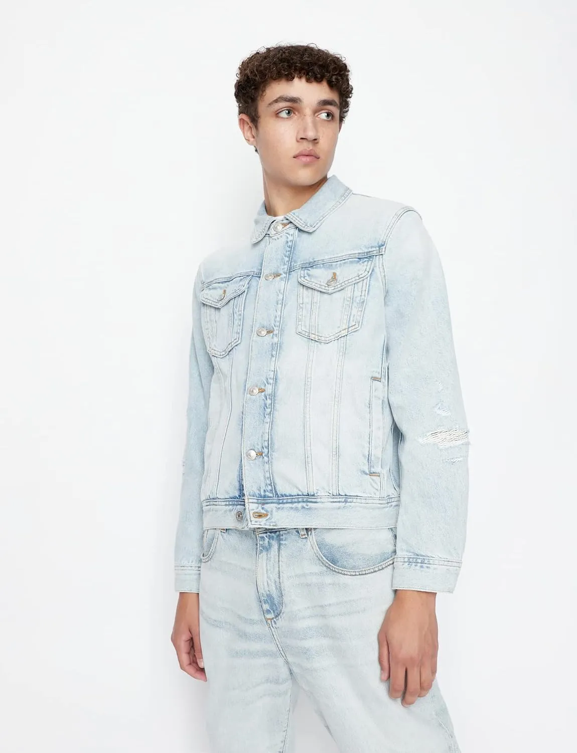 Armani Exchange Men's Basics by Armani Classic Denim Jacket