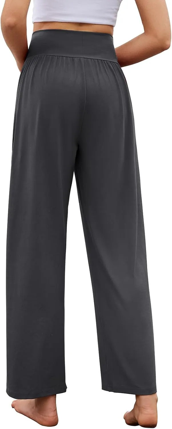 Arolina Wide Leg Yoga Pants for Women 2025 Casual Loose Sweatpants High Waisted Comfy Lounge Pajama Palazzo with Pockets