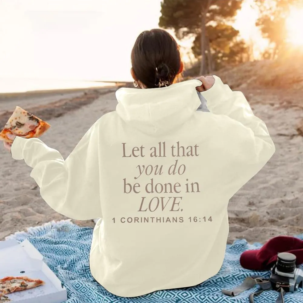 ASTANFY Christian Hoodies for Women Jesus Religious Faith Sweatshirt Inspirational Graphic Tee Long Sleeve Pullover Shirts