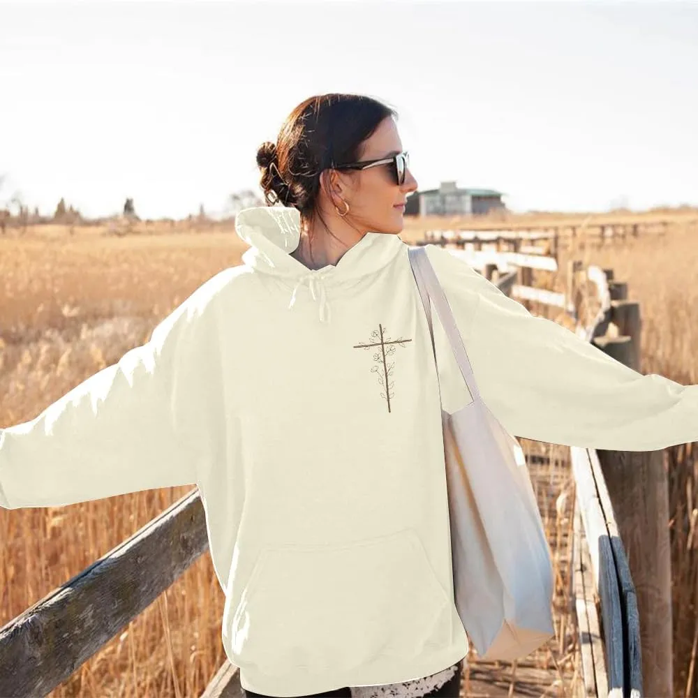 ASTANFY Christian Hoodies for Women Jesus Religious Faith Sweatshirt Inspirational Graphic Tee Long Sleeve Pullover Shirts