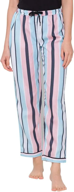 Awoscut Womens Wide Leg Striped Plaid Pants Casual Work Office Trouser High Waist Long Trousers Sweatpants Bottom Streetwear