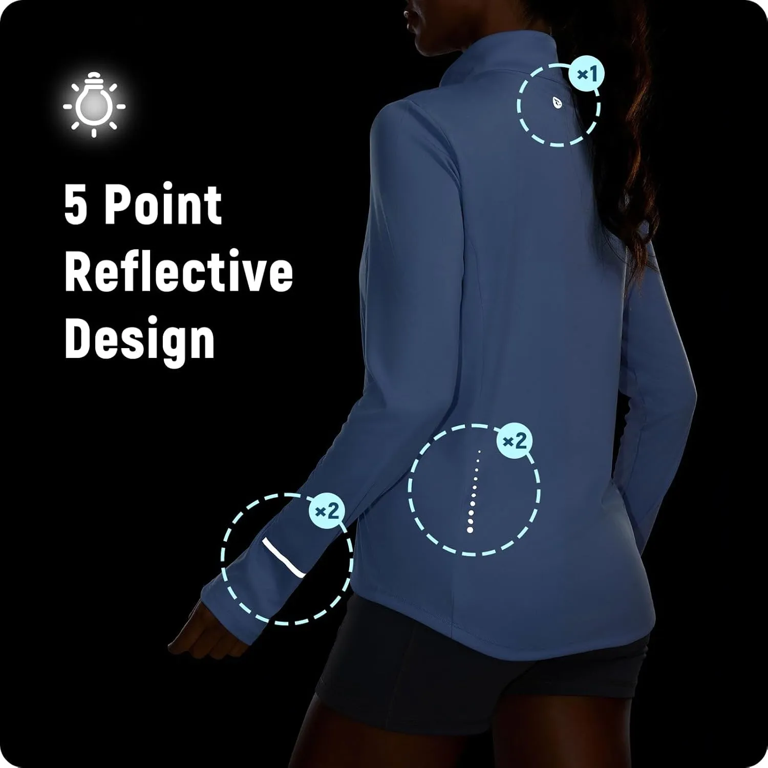 baleaf Women's Lightweight Running Jacket Sun Protection Athletic Full Zip Long Sleeve Shirts UPF 50  Pockets Cycling