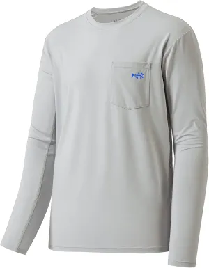 BASSDASH Mens UPF 50  Performance Long Sleeve T-Shirt UV Sun Protection Fishing Hiking Sports Shirts