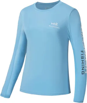 BASSDASH Womens UPF 50  UV Sun Protection Long Sleeve Shirts Quick Dry T-Shirt for Fishing Hiking Kayaking