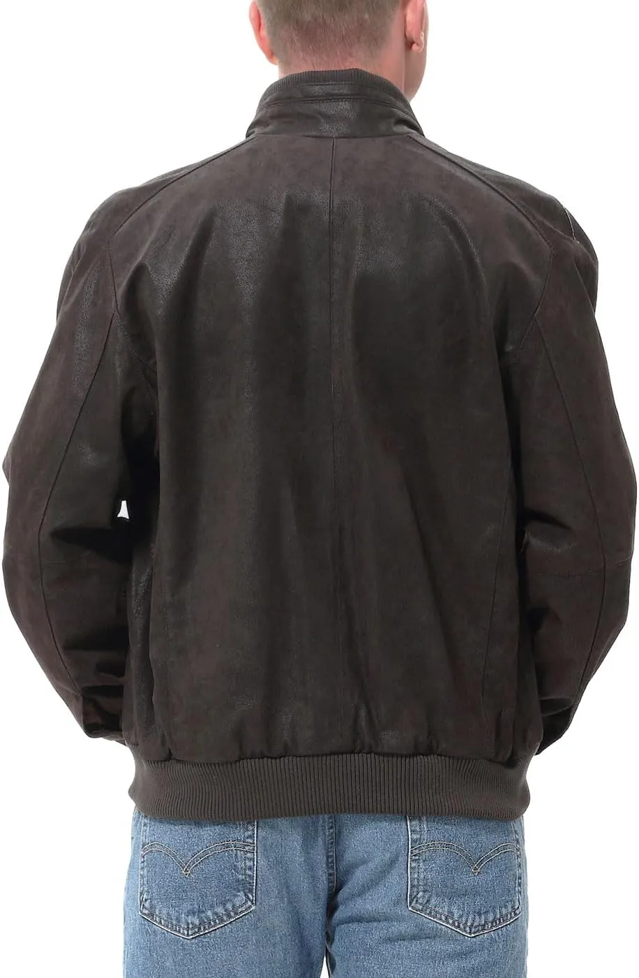 BGSD Men City Lambskin Leather Bomber Jacket (Also available in Big and Tall)