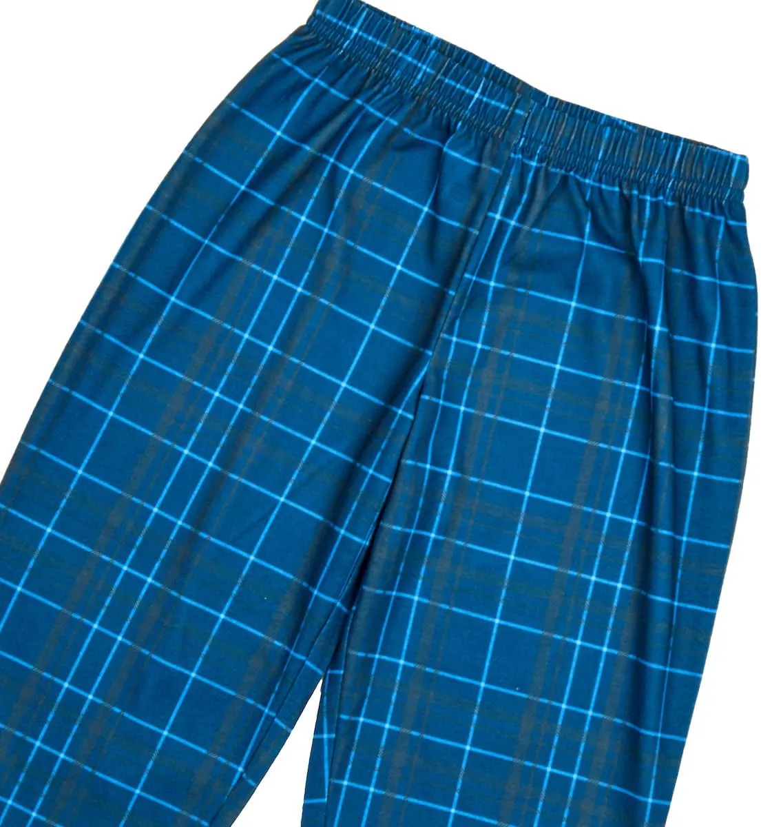 Blue Plaid & Dark Blue Plaid 2-Pack Toddler Boy's to Youth Boy's Sleep Pajama Pants