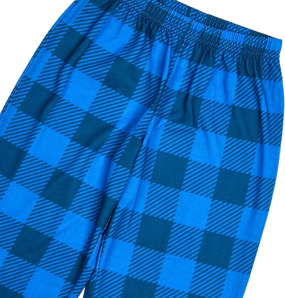 Blue Plaid & Dark Blue Plaid 2-Pack Toddler Boy's to Youth Boy's Sleep Pajama Pants
