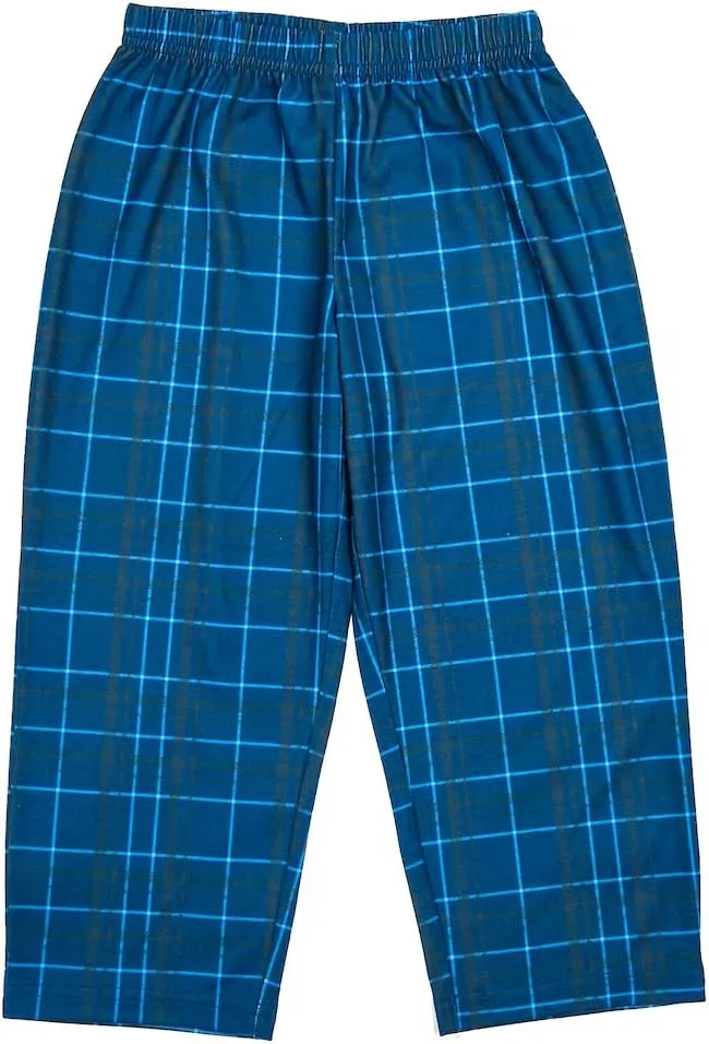 Blue Plaid & Dark Blue Plaid 2-Pack Toddler Boy's to Youth Boy's Sleep Pajama Pants