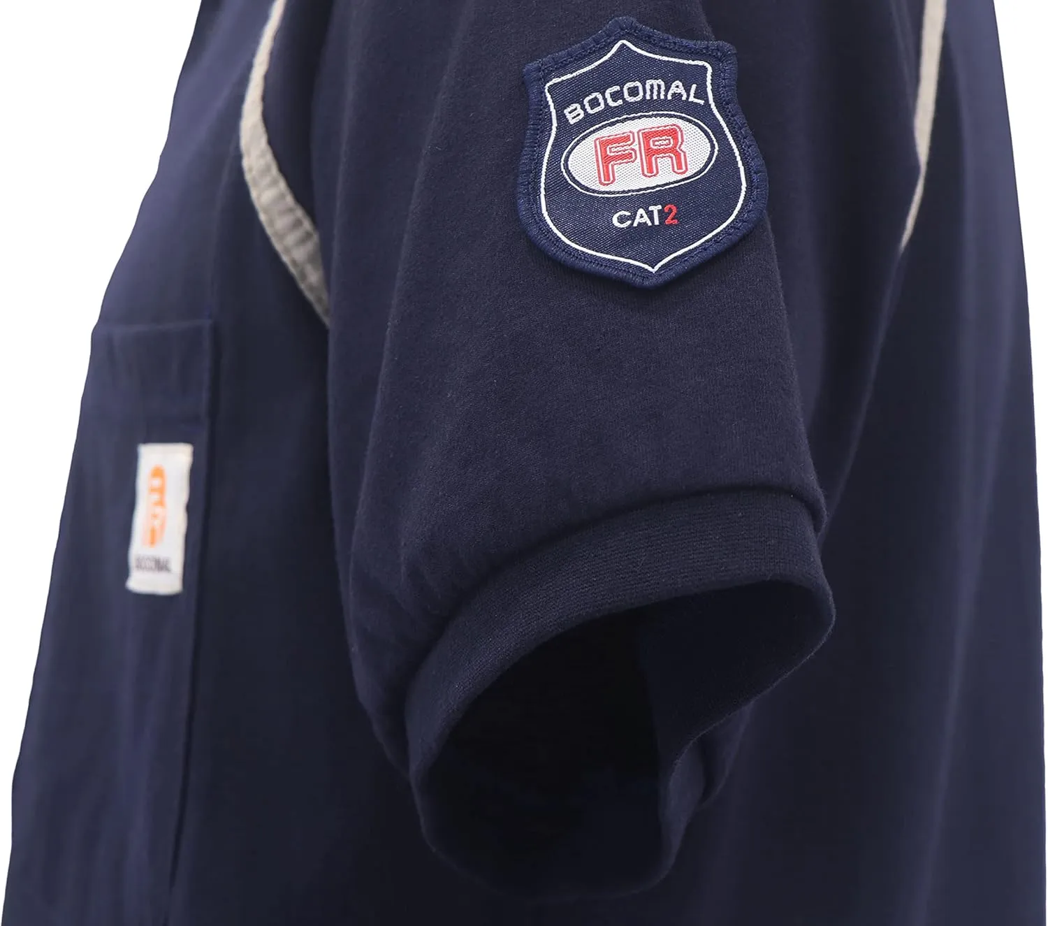 BOCOMAL FR Shirts 5.5oz Light Weight Henley and Short Sleeve Flame Resistant/Fire Retardant Clothing Shirt