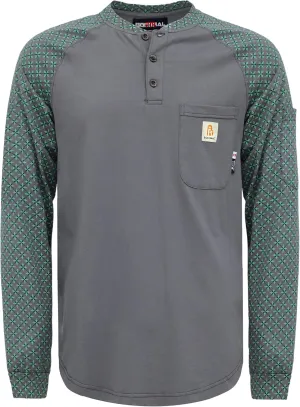 BOCOMAL FR Shirts 6oz Lightweight Flame Resistant Long Sleeve Henley Shirt Fire Retardant Workwear NFPA2112 CAT2