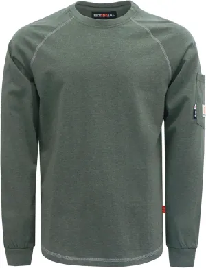 BOCOMAL FR Shirts Heather Series 6oz Flame Resistant T Shirt NFPA2112 CAT2 Fire Retardant Crew Work Shirt