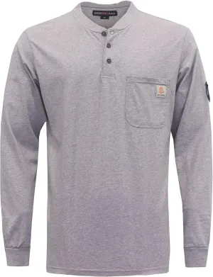 BOCOMAL FR Shirts Henley 7oz Midweight Fire Resistant Clothing NFPA2112 CAT2 Men's Flame Retardant Work Shirt