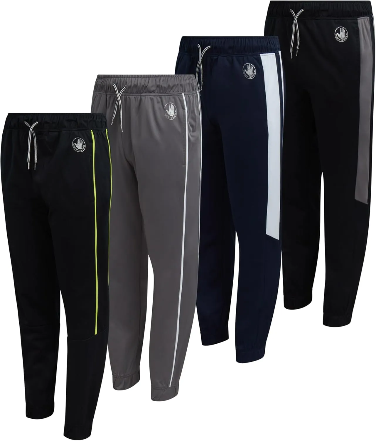 Body Glove Boys Sweatpants - 4 Pack Tricot Athletic Kids Joggers Clothes for Boys Jogger Pants with Pockets (Size: 8-18)