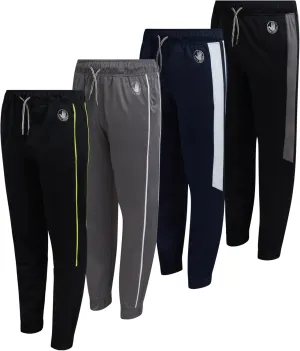 Body Glove Boys Sweatpants - 4 Pack Tricot Athletic Kids Joggers Clothes for Boys Jogger Pants with Pockets (Size: 8-18)