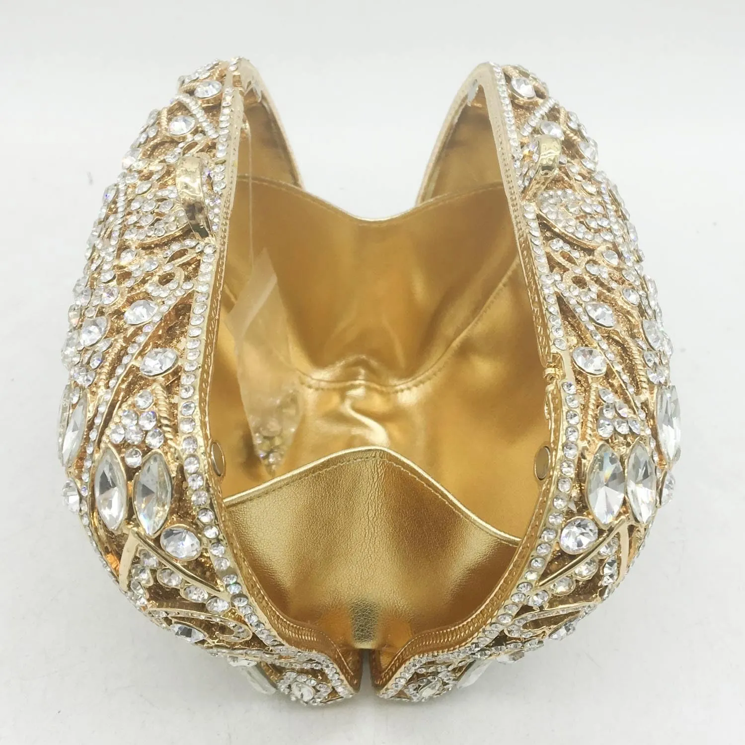 Boutique De FGG Crown Crystal Clutch Purse Women Formal Evening Minaudiere Handbags Party Dinner Rhinestone Clutch Bag,Mini