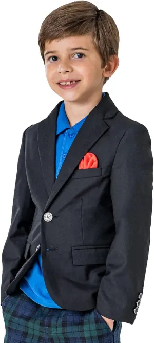 Boys' Bazer Flex Stretch Suit Jacket with Fake Napkins and Bow tie