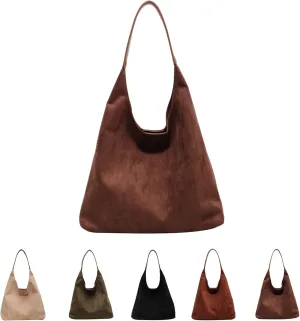 Brown Suede Bag Suede Tote Bag for Women Suede Hobo Bag Brown Suede Purse Brown Suede Handbag(Coffee)