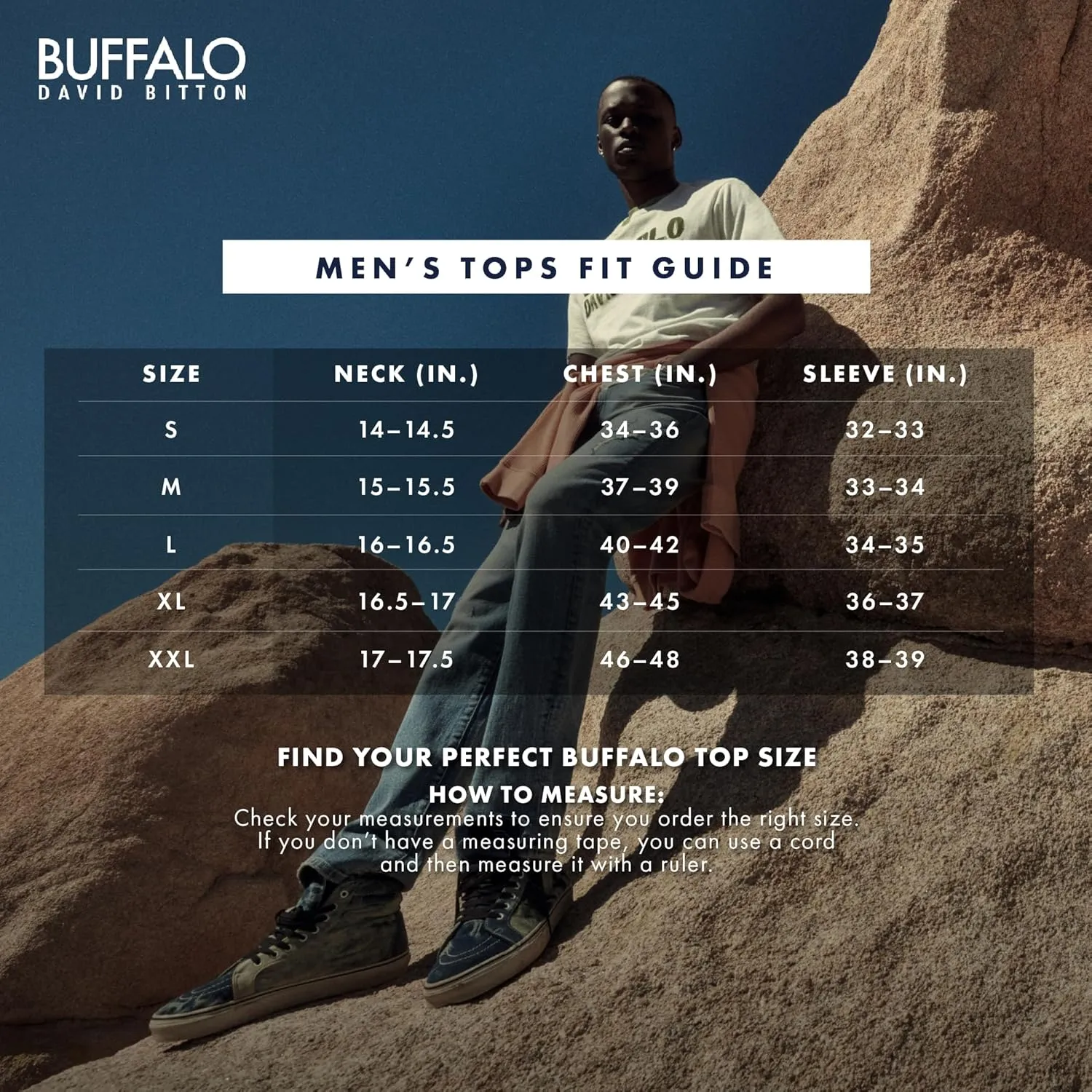 Buffalo David Bitton Men's Long Sleeve Henley