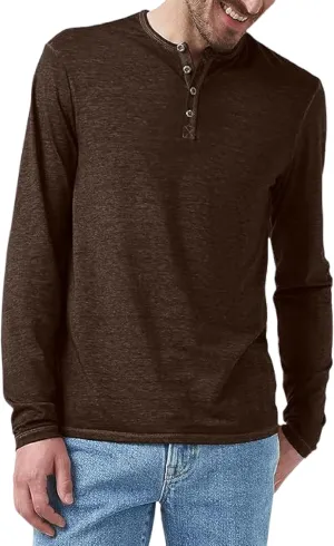 Buffalo David Bitton Men's Long Sleeve Henley