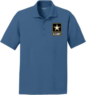 Buy Cool Shirts Mens US Army Pocket Print Textured Polo