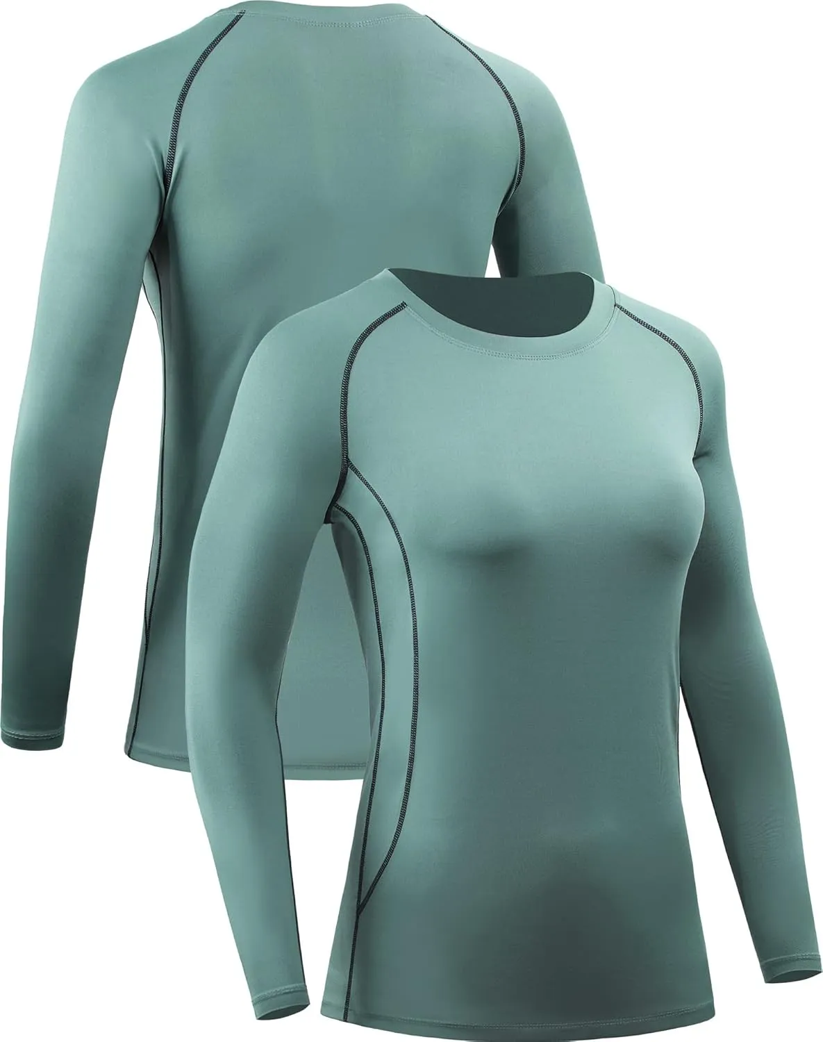 CADMUS 1 or 3 Pack Workout Long Sleeve Shirts for Women Dry Fit Compression Running Top