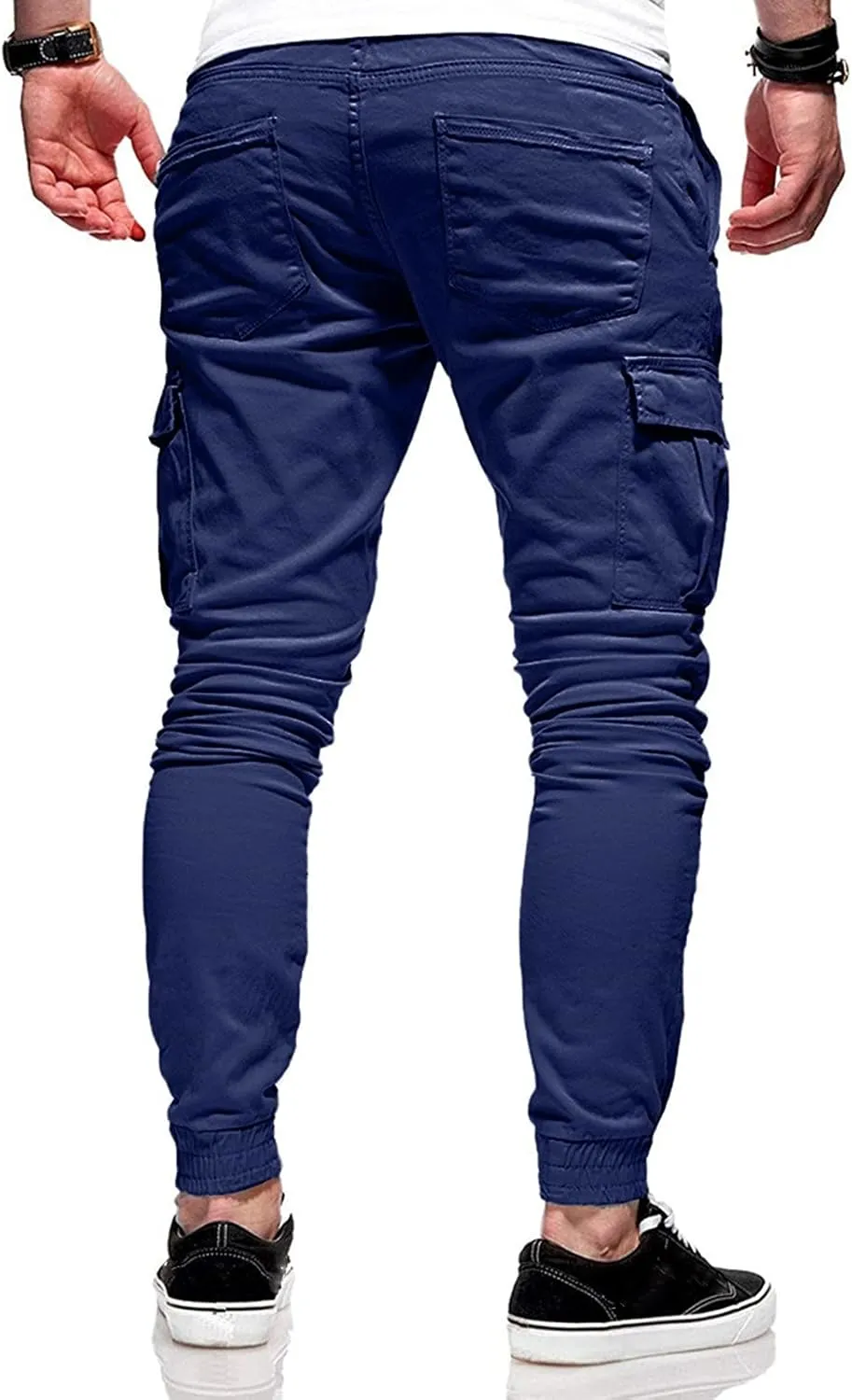 Cargo Sweatpants for Men Big and Tall for Men Casual Heavyweight Sweatpants Classic Fit Pockets Cargo Work Pants Wild