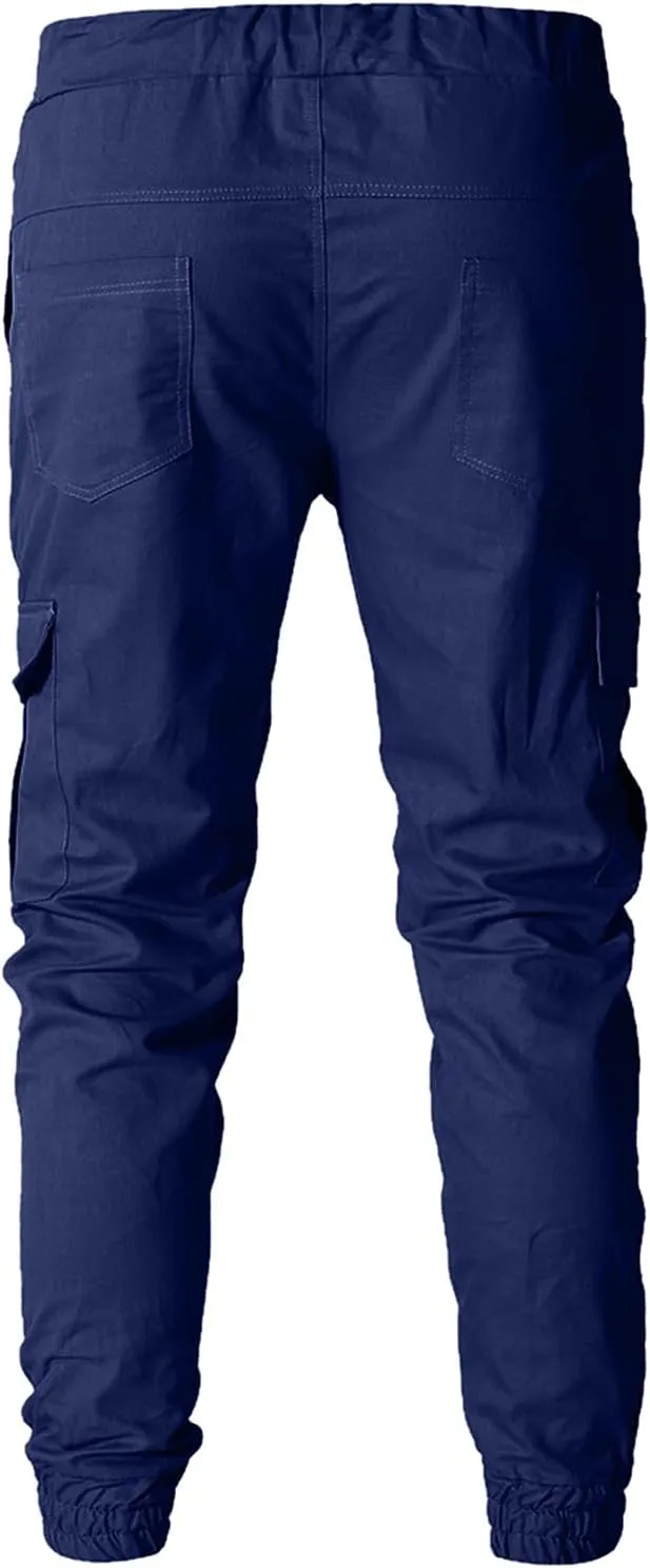 Cargo Sweatpants for Men Big and Tall for Men Casual Heavyweight Sweatpants Classic Fit Pockets Cargo Work Pants Wild