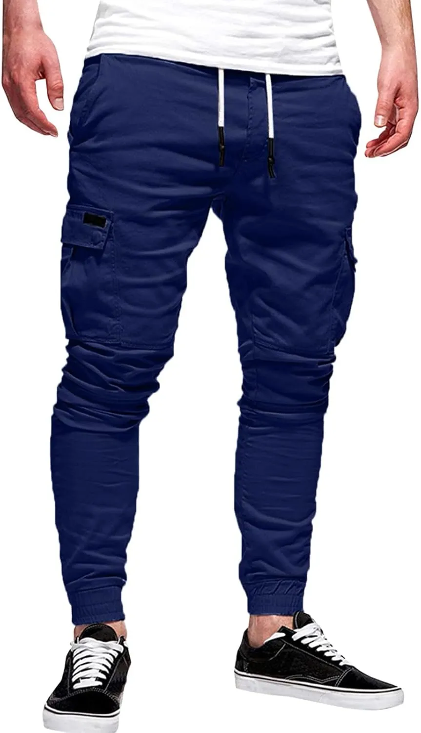 Cargo Sweatpants for Men Big and Tall for Men Casual Heavyweight Sweatpants Classic Fit Pockets Cargo Work Pants Wild