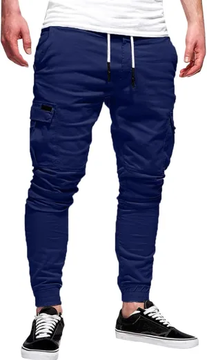 Cargo Sweatpants for Men Big and Tall for Men Casual Heavyweight Sweatpants Classic Fit Pockets Cargo Work Pants Wild