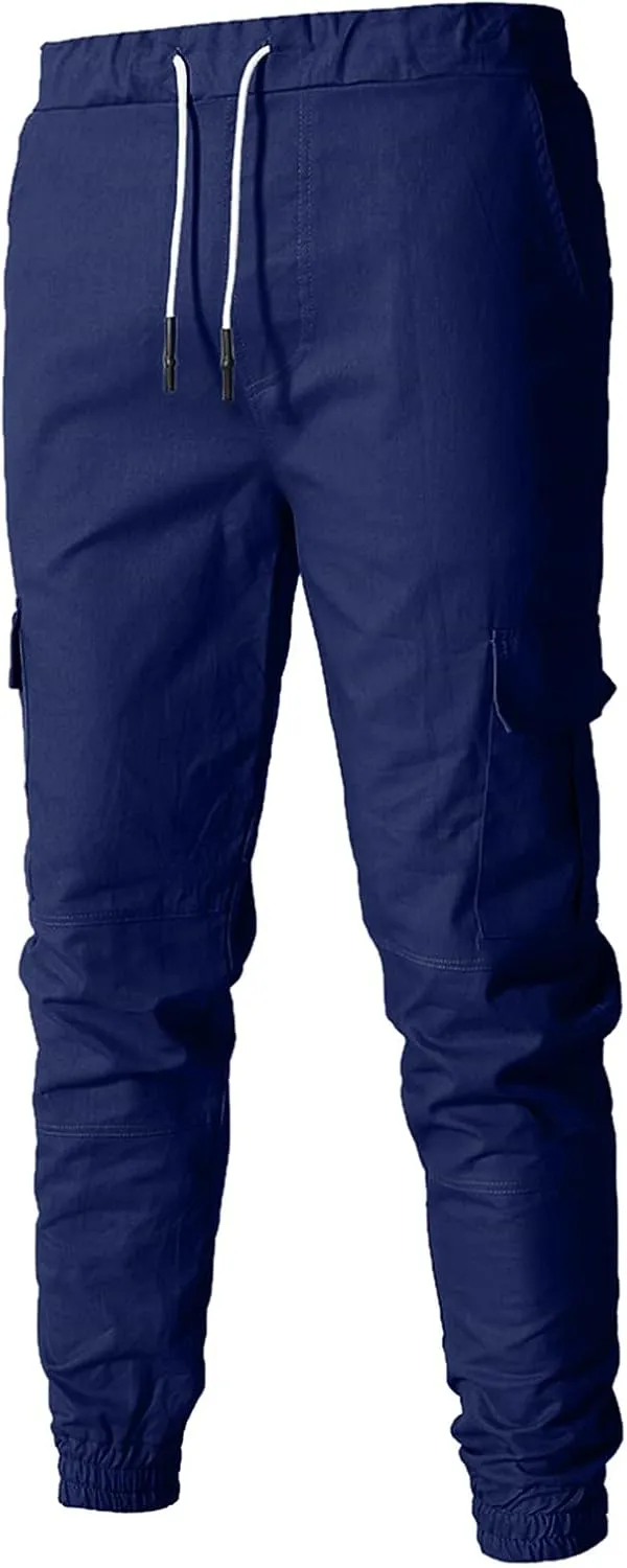 Cargo Sweatpants for Men Big and Tall for Men Casual Heavyweight Sweatpants Classic Fit Pockets Cargo Work Pants Wild