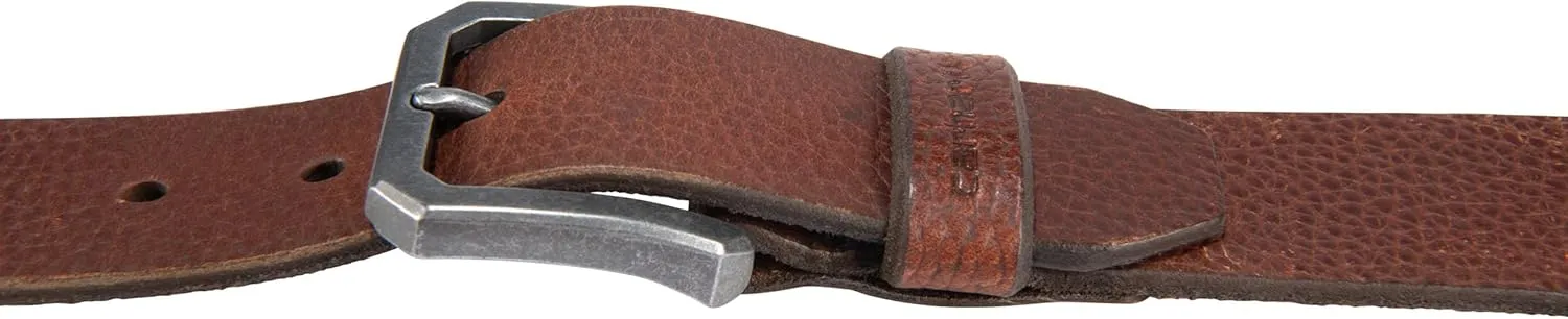 Carhartt Men's Durable Full Grain Saddle Leather Classic Belts, W/Rugged Antique Nickle Hardware