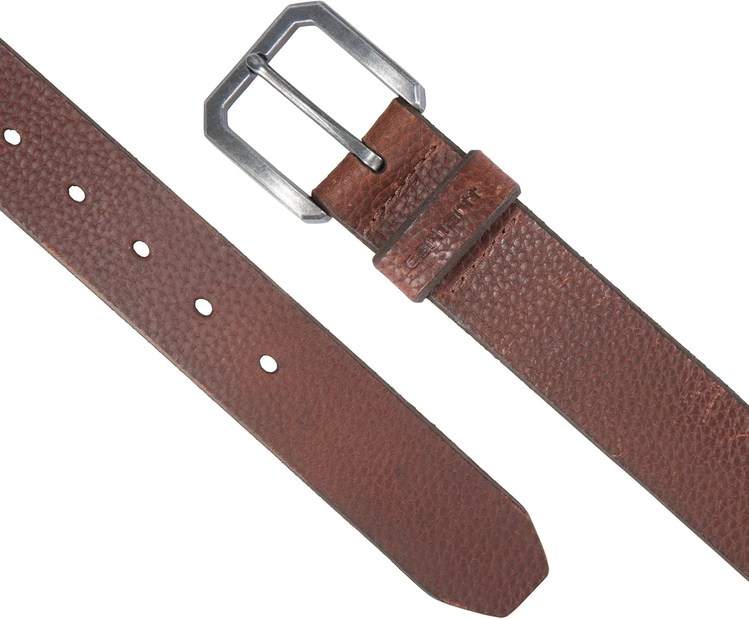 Carhartt Men's Durable Full Grain Saddle Leather Classic Belts, W/Rugged Antique Nickle Hardware