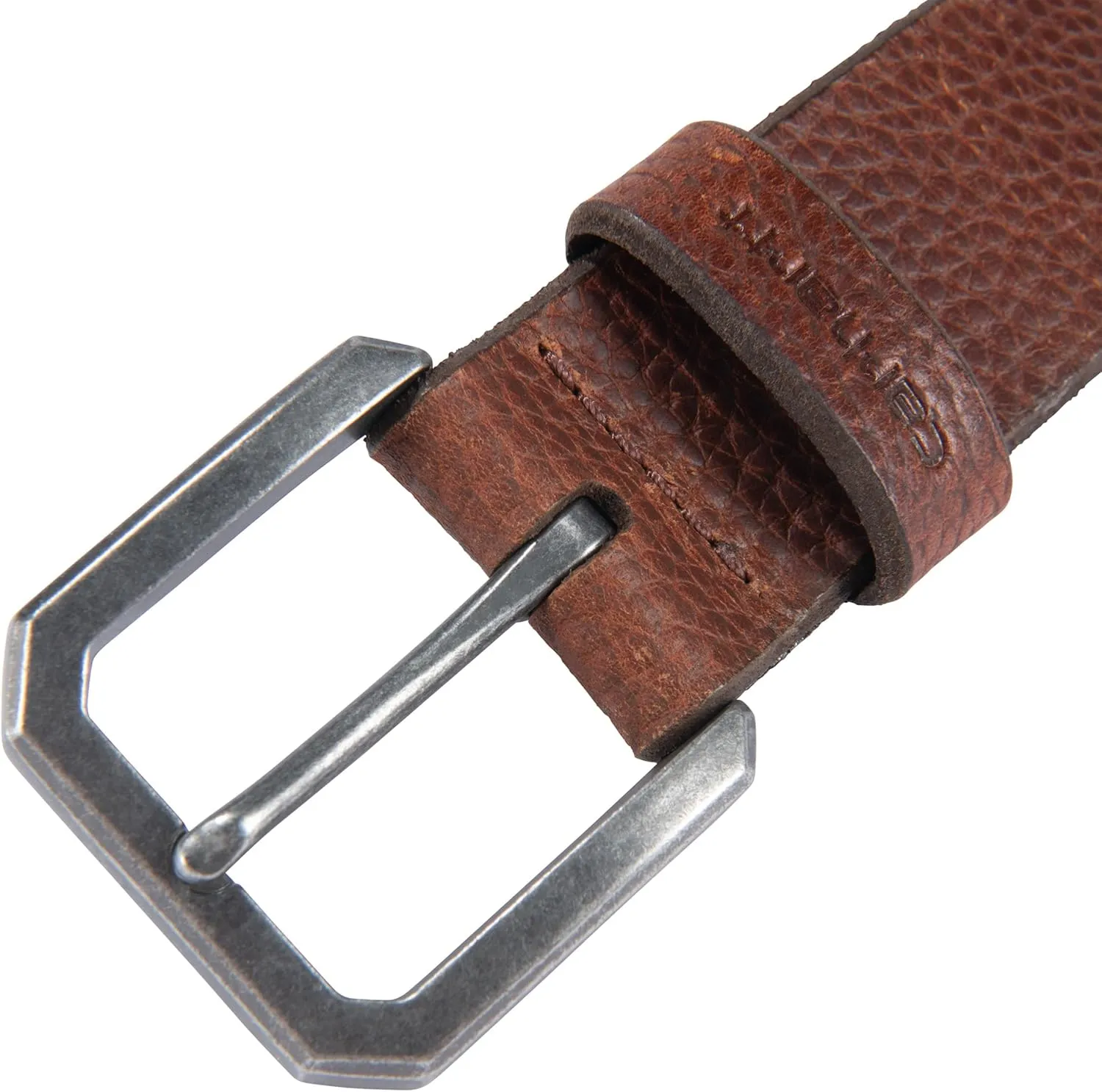 Carhartt Men's Durable Full Grain Saddle Leather Classic Belts, W/Rugged Antique Nickle Hardware