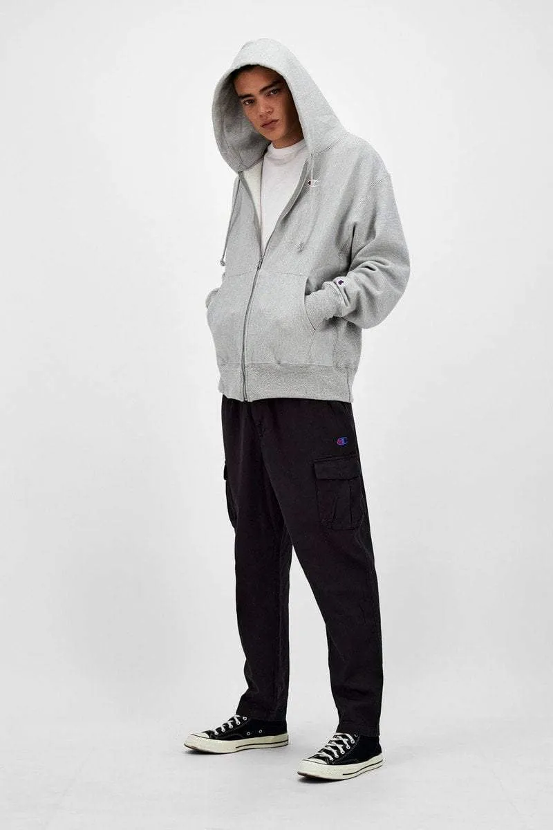 CHAMPION REVERSE WEAVE ZIP THROUGH HOODIE - GREY