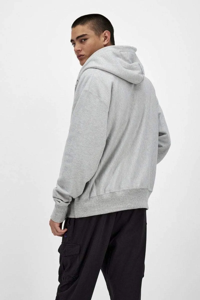 CHAMPION REVERSE WEAVE ZIP THROUGH HOODIE - GREY