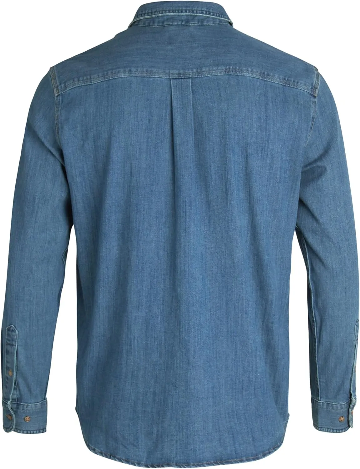 Chaps Mens Big and Tall Shirt - Comfort Stretch Button Down Denim Shirt - Long Sleeve Collared Shirt for Men, L-4X Big & Tall